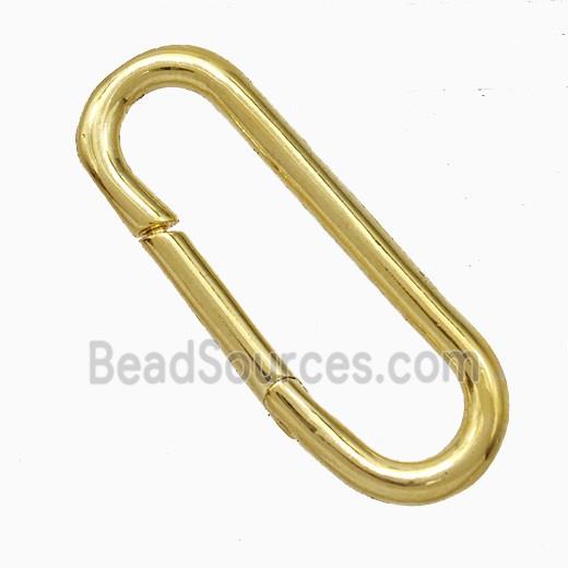 Copper Carabiner Clasp Gold Plated