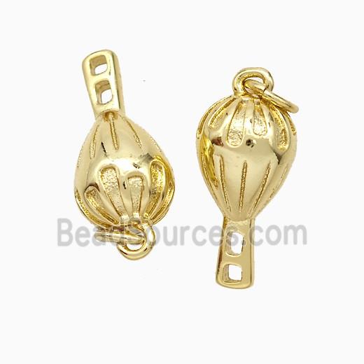 Ballon Charms Copper Pendant Gold Plated