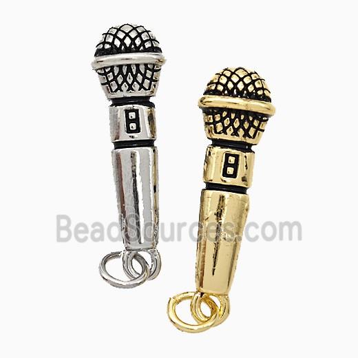 Microphone Charms Copper Pendant Mixed