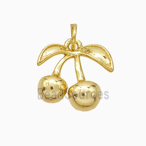 Copper Cherry Pendant 18K Gold Plated