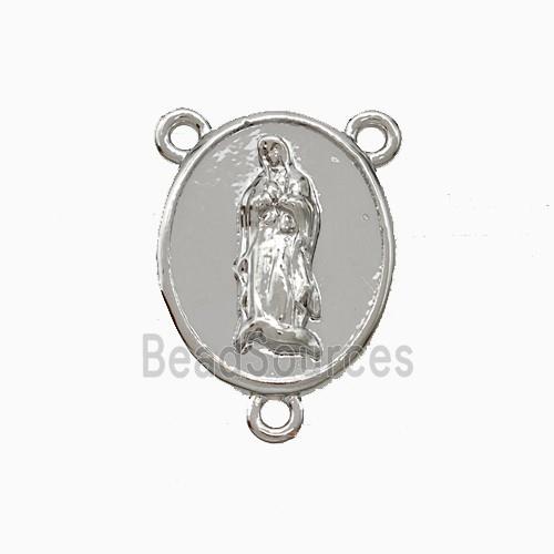 Copper Jesus Pendant 3loops Platinum Plated