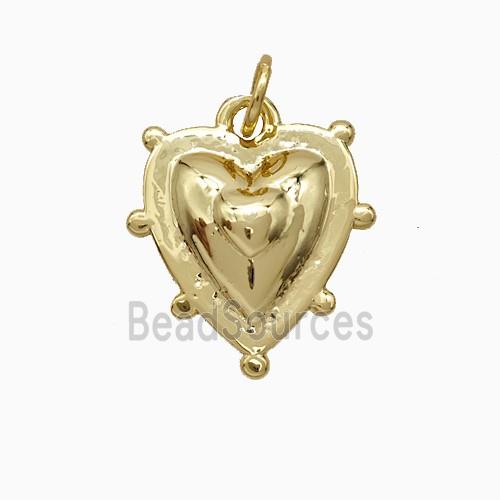 Copper Heart Pendant Gold Plated