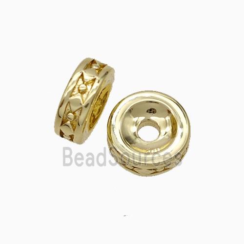 Copper Heishi Spacer Beads Gold Plated