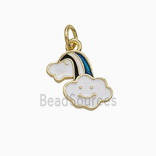 Copper Rainbow Pendant Multicolor Enamel Gold Plated