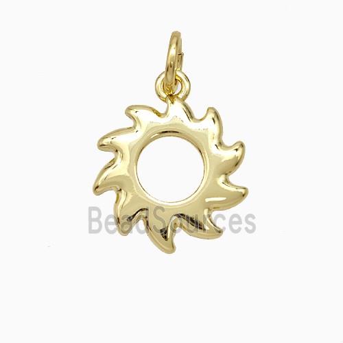 Copper Sun Pendant Gold Plated