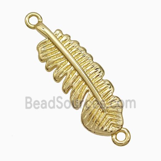 Copper Feather Connector Gold Plated