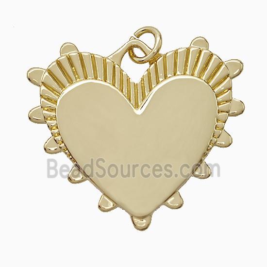 Copper Heart Pendant Gold Plated