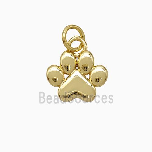 Paws Charms Copper Pendant Gold Plated