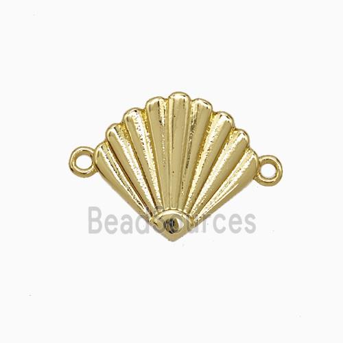 Copper Scallop Shell Connector Gold Plated