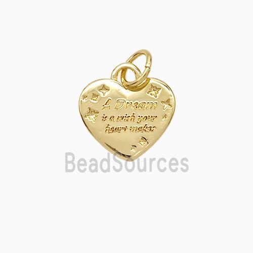 Copper Heart Pendant Dream Gold Plated