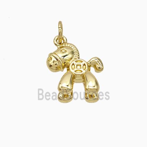 Copper Trojan Horse Pendant Gold Plated