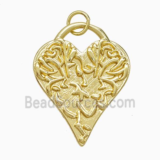 Copper Heart Pendant Gold Plated