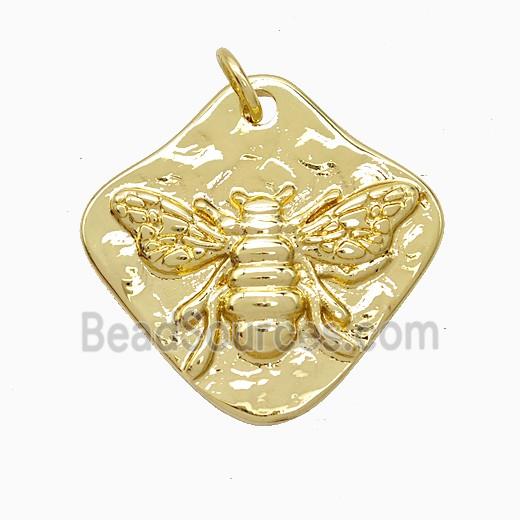 Copper Honeybee Pendnat Gold Plated