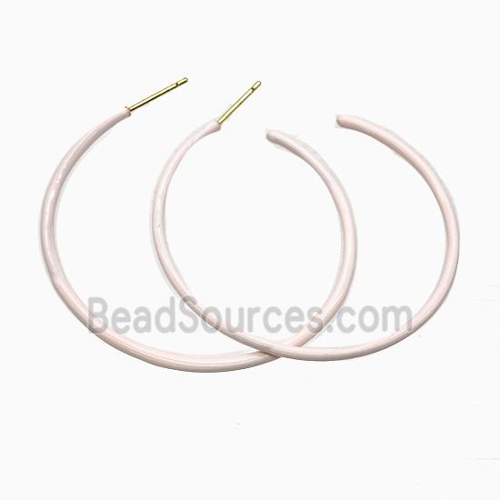 Copper Stud Earrings Lacquered Gold Plated