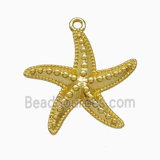 Copper Starfish Pendant Gold Plated