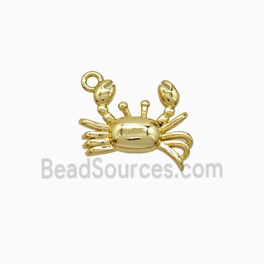 Copper Crab Pendant Gold Plated