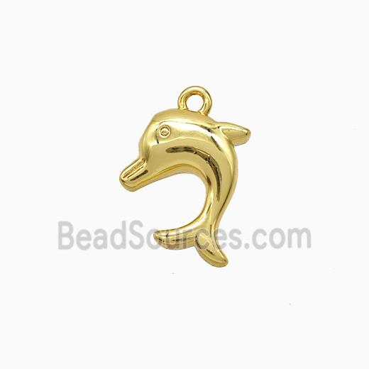 Copper Dolphin Pendant Gold Plated