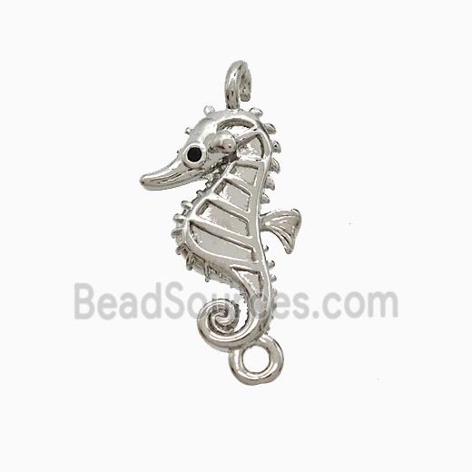 Copper Seahorse Connector Platinum Plated