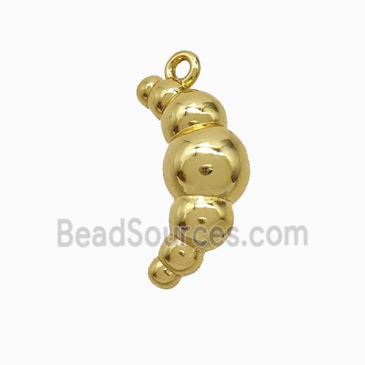 Copper Croissant Pendant Moon Gold Plated