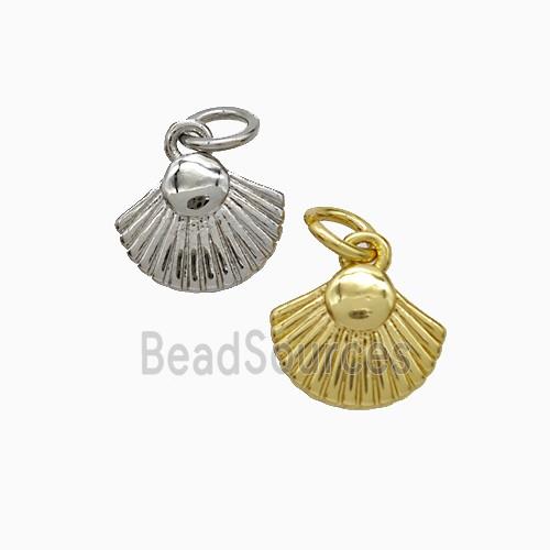 Copper Scallop Shell Pendant Mixed