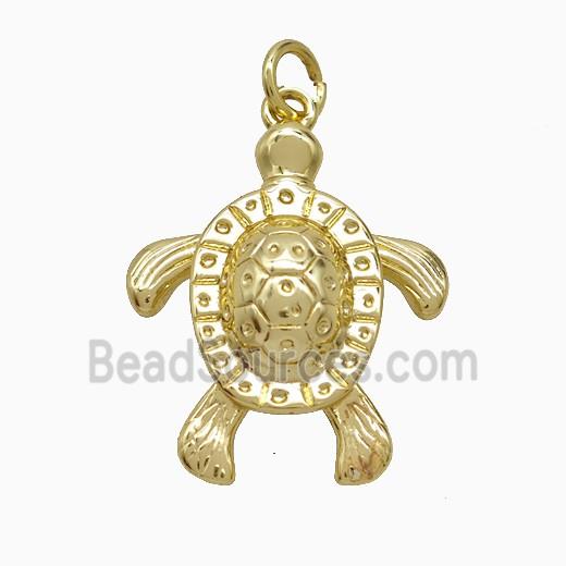 Copper Tortoise Pendant Gold Plated