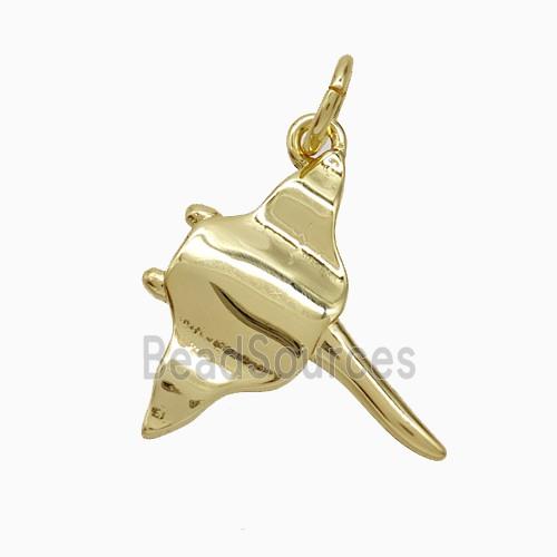 Manta Ray Charms Copper Ocean Whale Pendant Gold Plated