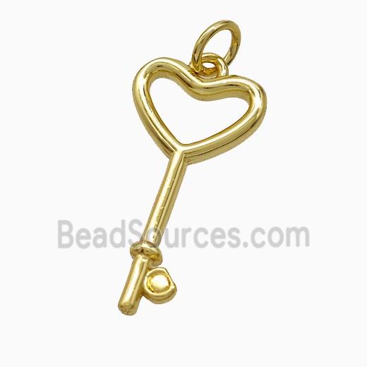 Copper Key Pendant Gold Plated