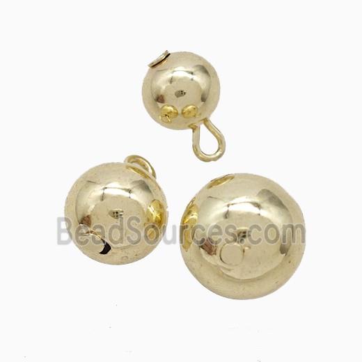 Copper Ball Pendant Round Gold Plated