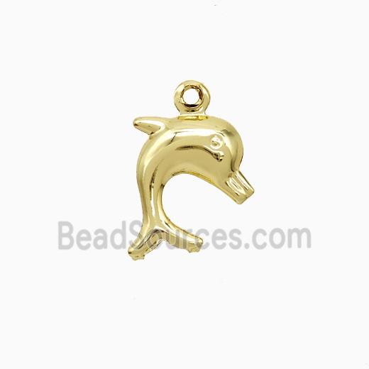 Copper Dolphin Pendant Gold Plated