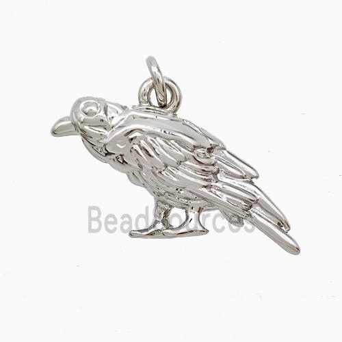Copper Birds Pendant Platinum Plated