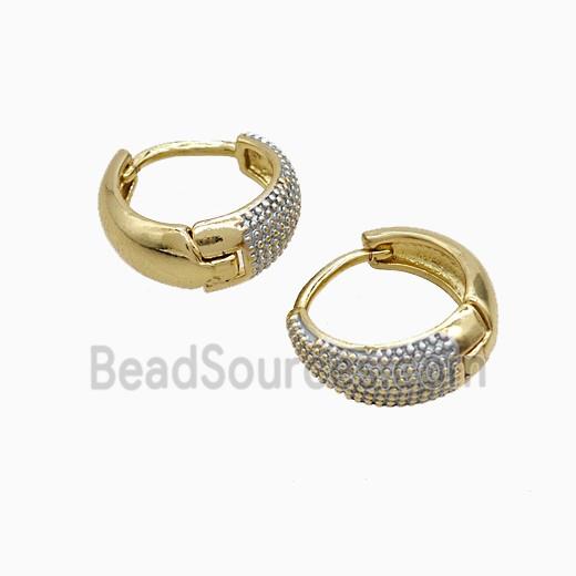 Copper Hoop Earrings Platinum Gold Plated