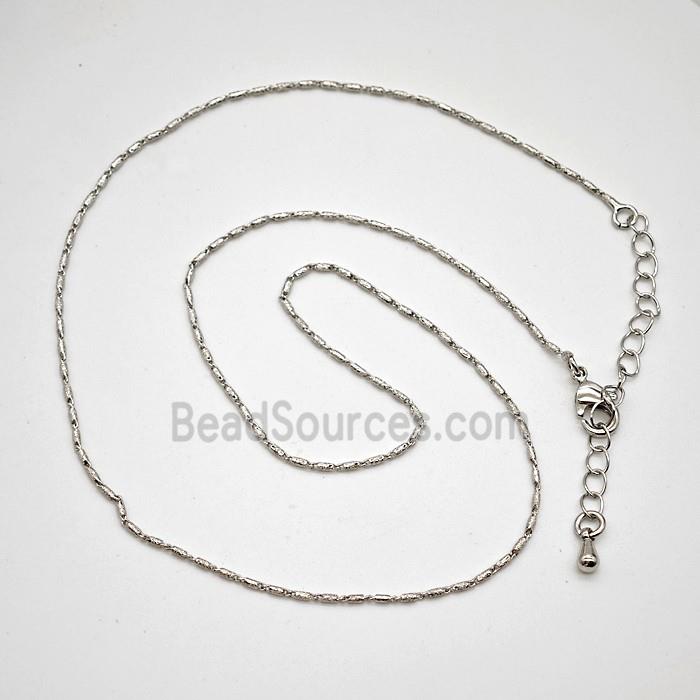 Copper Necklace Chain Platinum Plated