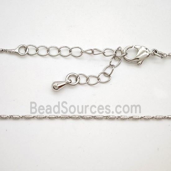 Copper Necklace Chain Platinum Plated