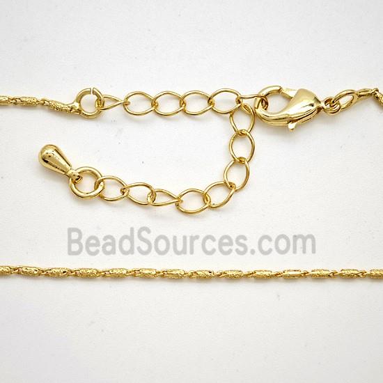 Copper Necklace Chain Gold Plated