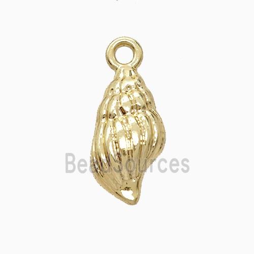 Copper Conch Shell Pendant Gold Plated