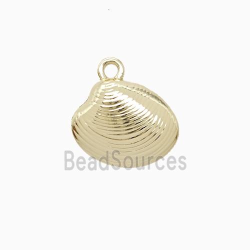 Copper Scallop Shell Pendant Gold Plated