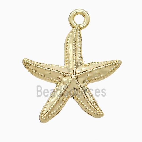 Copper Starfish Pendant Gold Plated