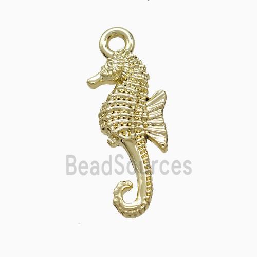 Copper Seahorse Pendant Gold Plated