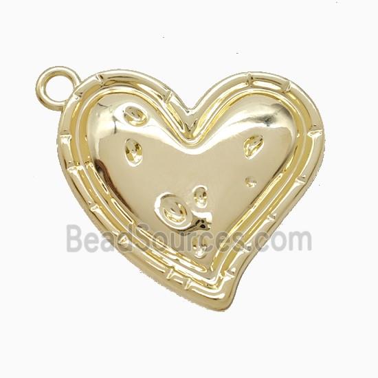 Copper Heart Pendant Gold Plated