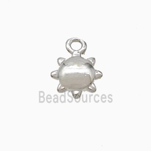 Copper Sun Pendant Platinum Plated