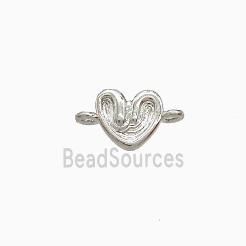 Copper Heart Connector Platinum Plated