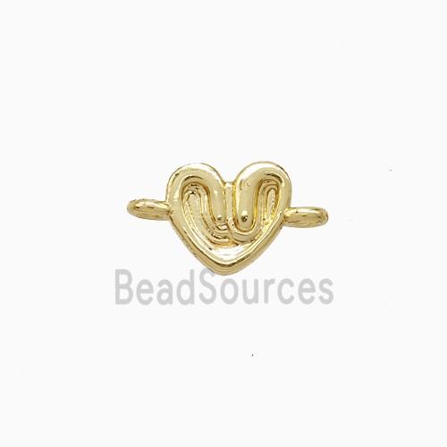 Copper Heart Connector Gold Plated