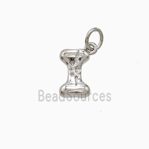 Copper Dumbbell Pendant Sports Platinum Plated