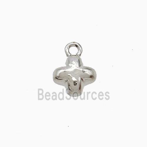 Copper Cross Pendant Platinum Plated