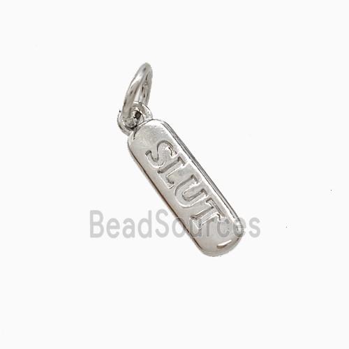 Copper Slut Pendant Platinum Plated