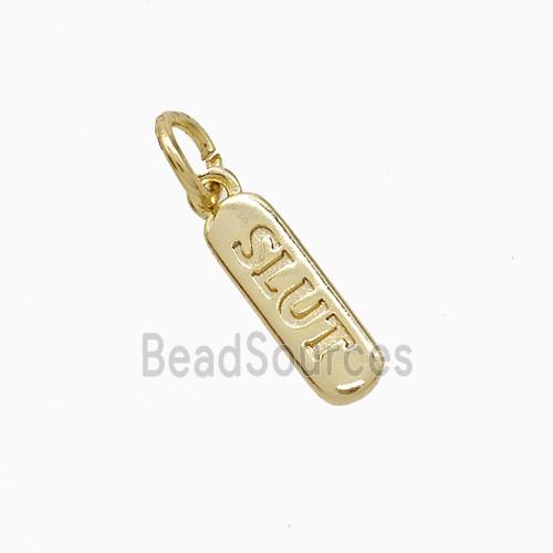 Copper Slut Pendant Gold Plated