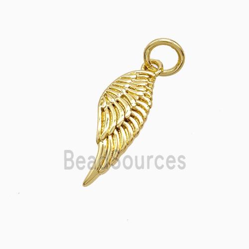 Copper Angel Wings Pendant Gold Plated