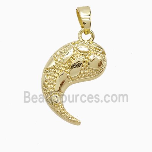 Copper Fish Pendant Mosaic Gold Plated