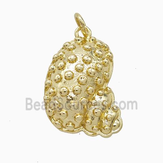 Copper Conch Shell Pendant Gold Plated