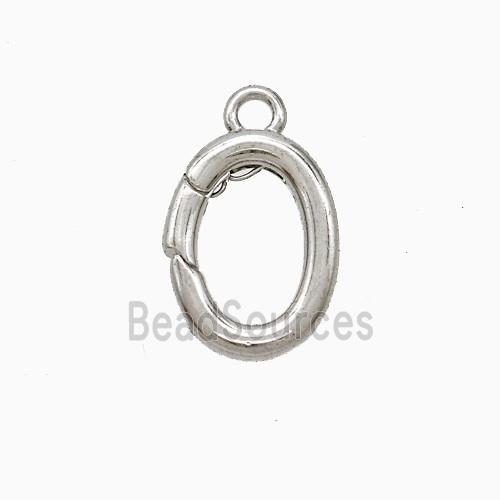 Copper Carabiner Clasp Platinum Plated